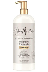 SheaMoisture 100% Virgin Coconut Oil Moisture & Smooth Shampoo bottle offering hydration and frizz control