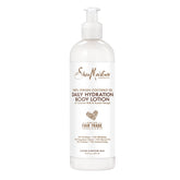 SheaMoisture Daily Hydration body lotion 16oz tub provides long-lasting moisture after shower.