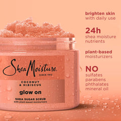 SheaMoisture Glowing Radiance Scrub coconut ingredient closeup