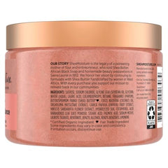 SheaMoisture Glowing Radiance Scrub texture closeup for smoother skin