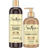 Sheamoisture Jamaican Black Castor Oil Clarifying Shampoo bottle showing sulfate-free cleansing for color-treated hair