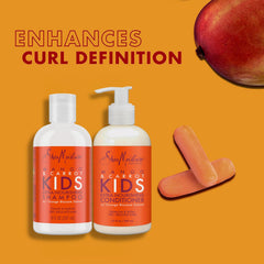 SheaMoisture Kids Detangler in use on hair for frizz control and manageability.