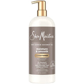 Sheamoisture Moisture & Smooth bottle with pump for frizz control and easy dispensing.