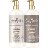 SheaMoisture Moisture & Smooth shampoo bottle nourishes color-treated waves