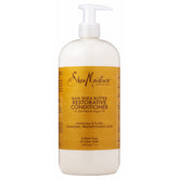 SheaMoisture Raw Shea Butter Restorative Conditioner bottle provides deep hydration and detangling for all hair types