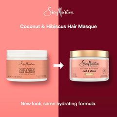 SheaMoisture Shea Butter ingredient-rich cream highlights nourishing softness for curly hair.