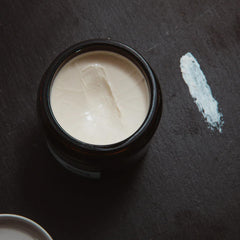 Gray Ghost Cream Pomade works on wet or dry hair to add texture.