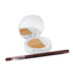 Sheer Cover Studio concealer swatches in light and dark for customized tone matching.