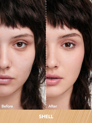 SHEGLAM 12HR Concealer shell under-eye swatch shows shade matching and full coverage options