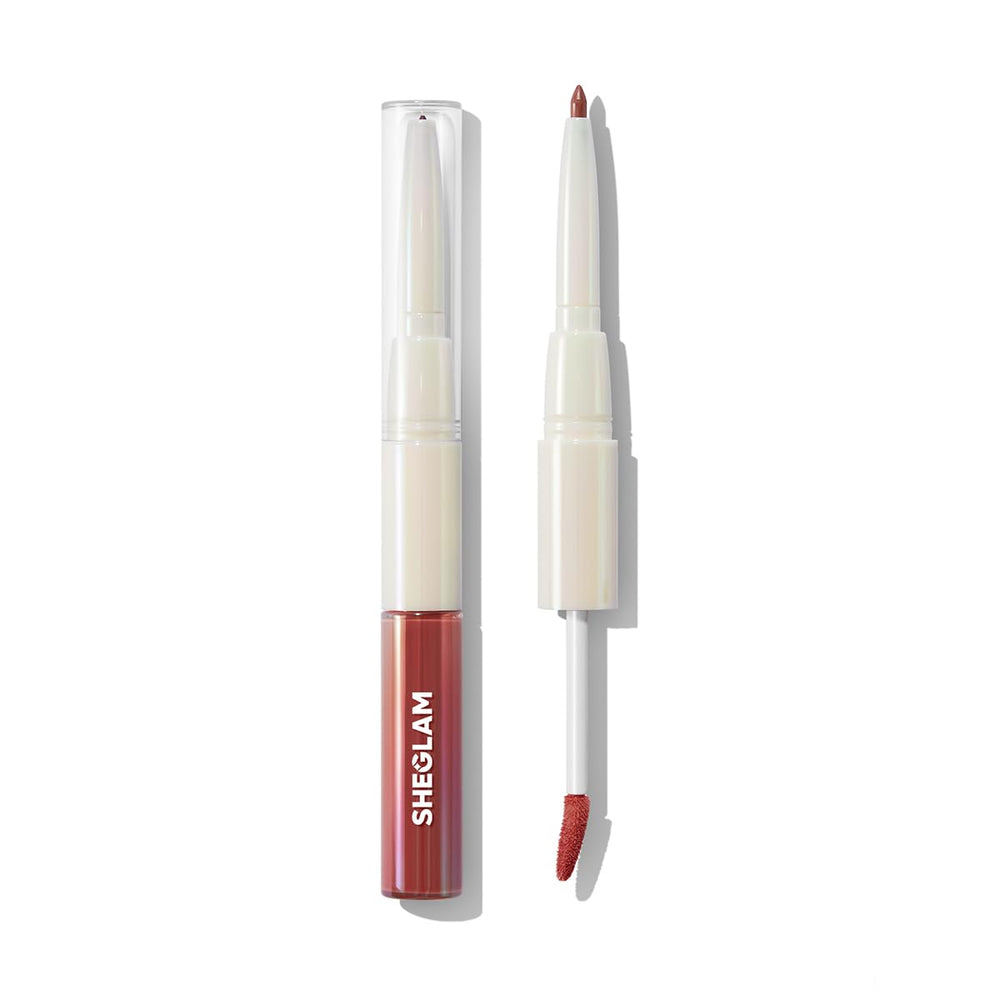 SHEGLAM 2-in-1 Lip Rules liner pen defines lips with precise color.