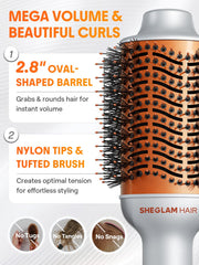 SHEGLAM 4-in-1 hot air brush gloss-pro coating adds shine
