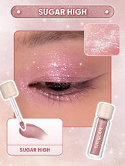 SHEGLAM Airglow Eye Tint Sugar High swatch demonstrates buildable color from sheer to bold.