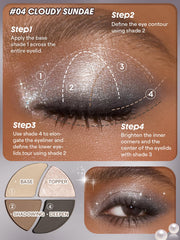 SHEGLAM Daydreamer Mini Palette matte shades blended for soft daytime looks