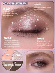 SHEGLAM Daydreamer Mini Palette soft matte swatches show seamless blending for easy everyday looks.