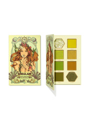 SHEGLAM Glitter Metallic Eyeshadow Palette Virtuous Virgo open compact shows eight vibrant shades for versatile looks.