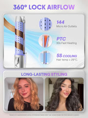 SHEGLAM Hair Cool Lock Airflow Styler 2-in-1 straightener and curler for versatility.