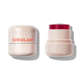 SHEGLAM Jelly-Licious Tint packaging shows a compact travel-friendly design for quick color.