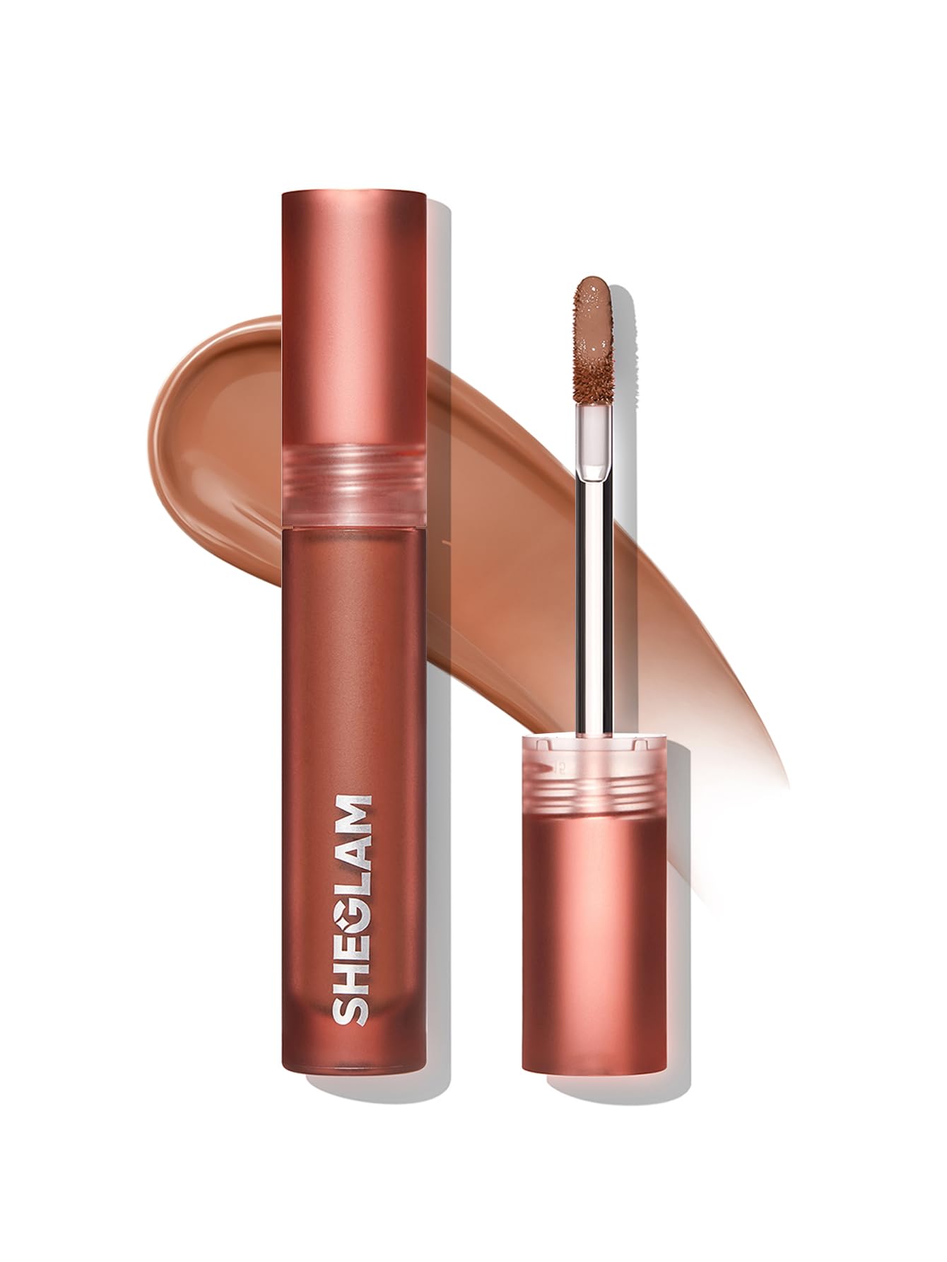 SHEGLAM Soft Haze Lip Blur close-up shows vivid matte color for all-day wear
