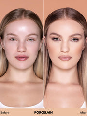 SHEGLAM waterproof matte finish swatches demonstrate smudge-proof wear for workouts.