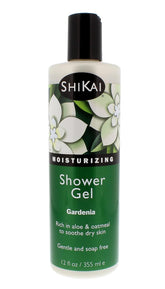 ShiKai Daily Moisturizing Shower Gel gardenia bottle shows rich lather for soft, hydrated skin.