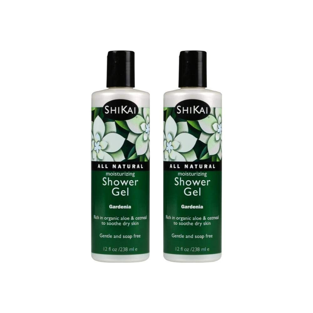 Shikai daily moisturizing shower gel gardenia bottle showcases premium lather for hydrated skin