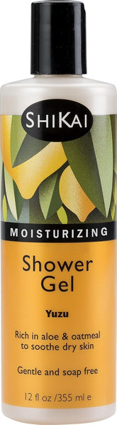 ShiKai Daily Moisturizing Shower Gel Yuzu bottle promotes long-lasting hydration.