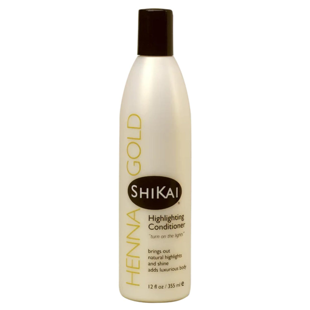 ShiKai Henna Gold Highlighting Conditioner bottle for natural highlights and hydrating shine