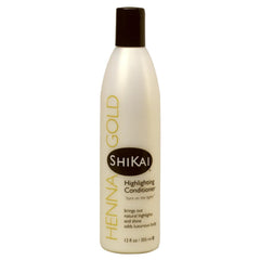 ShiKai Henna Gold Highlighting Conditioner bottle for natural highlights and hydrating shine