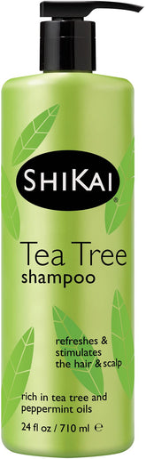 ShiKai Tea Tree Shampoo bottle 24oz offers a refreshing scalp cleanse for daily use.