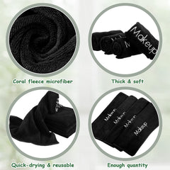 Shimeyao microfiber material close-up, quick-drying and machine washable for reuse.
