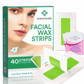 ShineMore facial wax strips packaging for at-home waxing convenience