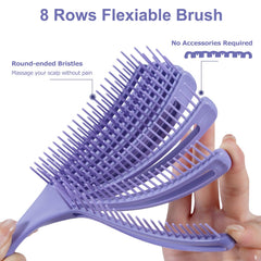 SHINLEA Detangler Brush ergonomic handle ensures a firm, comfortable grip