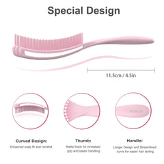 SHINLEA detangler brush ergonomic handle for comfortable grip.