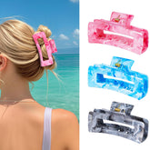 SHINLEA ink-painting hair clip pink offers unique texture for chic everyday styling.