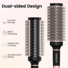 SHINLEA round brush nylon bristles glide through thick hair with heat resistance