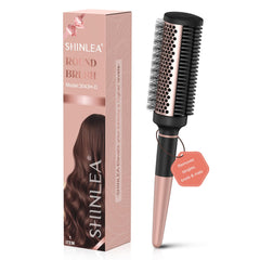 SHINLEA round brush teardrop barrel close-up for root lift and volume