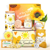 ShinnyWis 16 oz sunflower glass cup promotes warm beverages and cheer.