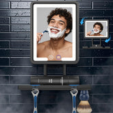 Shinowa heated shower mirror front view for fogless shaving