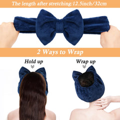 Shintop wide-elastic headband keeps hair back during cleansing and makeup