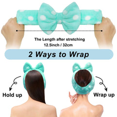 Shintop makeup headband absorbent design keeps hair away during routines.