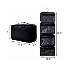 Shonpy travel organizer compact silhouette keeps cosmetics organized during trips.