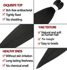 ShowCoco braiding hair 20inch hot-water setting demonstration for style switching.