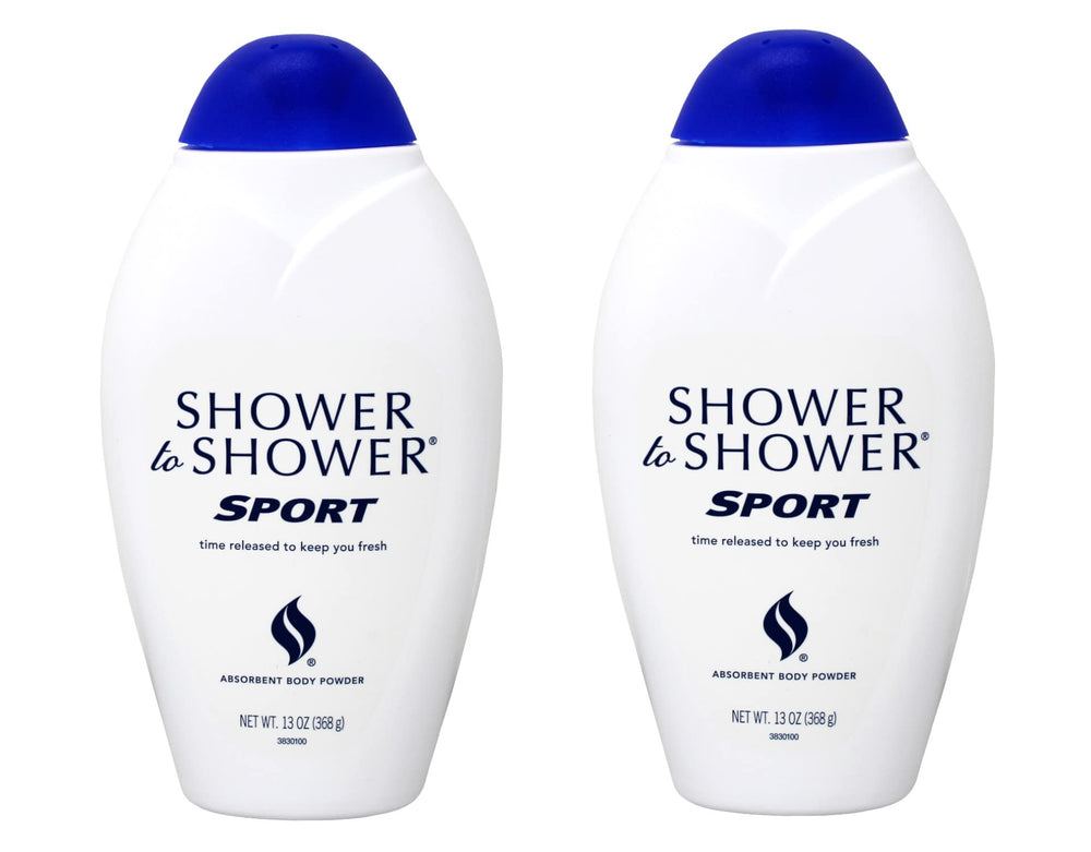 Shower To Shower absorbent body powder sport bottle shows dryness during activity