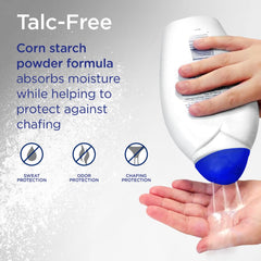 Shower To Shower Body Powder Sport packaging box demonstrates travel-friendly design