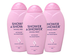 Shower To Shower Original Fresh 8 Oz 3 Pack bottle for all-day freshness and skin comfort.