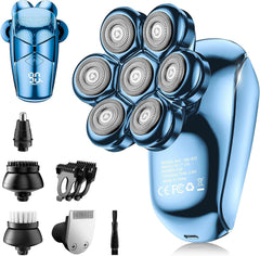 SHPAVVER 7D-rotary-head close-up for precise, comfortable shaving.
