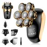 SHPAVVER head shaver 7D rotary close-up for precise bald styling.