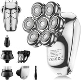 SHPAVVER head shaver 7D rotary closeup for fast, precise bald-head shaving.