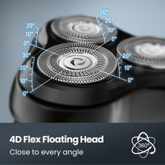 SHPAVVER precision blades 4D flex close-up showing contour adaptation and comfort.