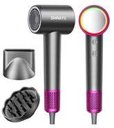 SHRATE Pro hair dryer motor close-up showing powerful drying performance